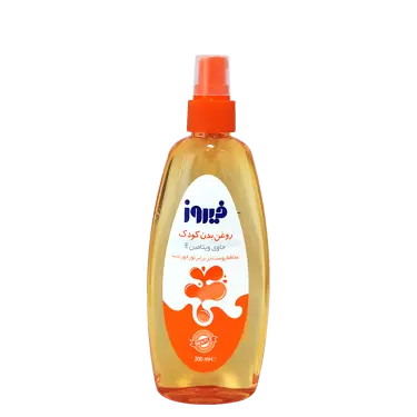 اسپری روغن بدن کودک 200 میلی لیتر حاوی ویتامین E فیروز