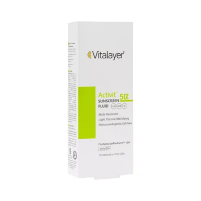 فلوئید ضد آفتاب +spf50 بی رنگ اکتی ویت ویتالیر
