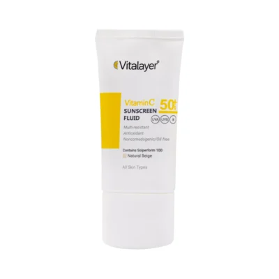 فلوئید ضد آفتاب ویتامین سی +SPF50 بژ طبیعی ویتالیر
