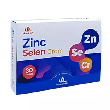قرص نرم ژلاتینی زینک سلن کروم 30 عددی ویتامین لایف