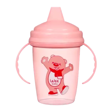 لیوان آموزشی ضد قطره دسته دار طرح خرسی (کد 760) وی بیبی Wee baby