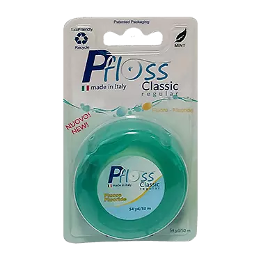 نخ دندان معمولی کلاسیک فلوراید نازک سبز 50 متر پی فلوس Pfloss