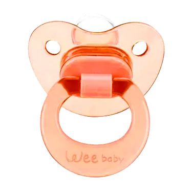 پستانک ارتودنسی دوطرفه شفاف وکیوم سایز 2 (کد 874) وی بیبی Wee baby