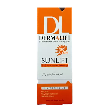 کرم ضد آفتاب SPF50 پوست چرب بدون رنگ درمالیفت