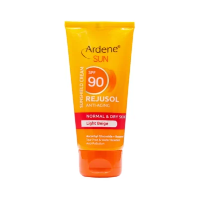 کرم ضد آفتاب SPF90 ضد چروک پوست معمولی و خشک رنگی بژ روشن آردن