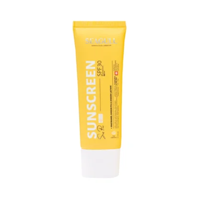 کرم ضد آفتاب رنگی spf30 فاقد چربی سی گل
