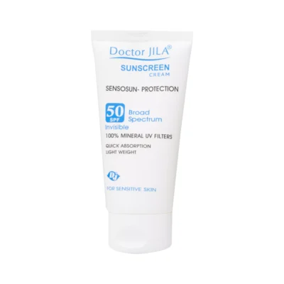 کرم ضد آفتاب سنسوسان پروتکشن SPF50 بی رنگ دکتر ژیلا